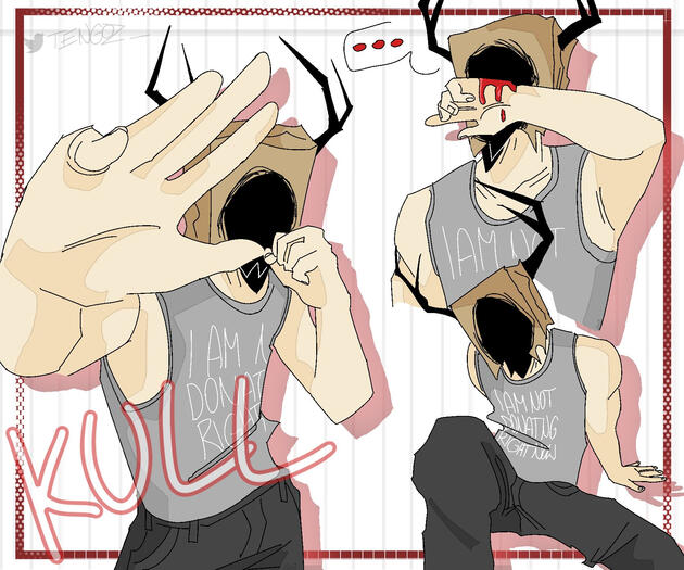full page character drawing (colored)